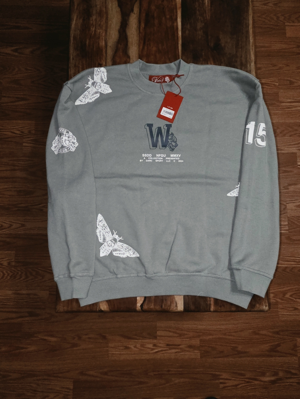 Darc Sport "Never Forget" Men's Sage Graphic Crewneck Sweatshirt